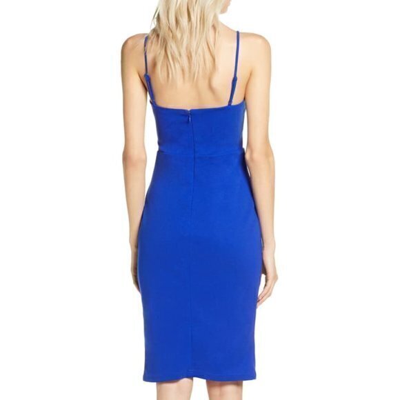 NEW Lulus Limo Ride Lace Inset Cocktail‎ Dress Blue - Picture 4 of 5